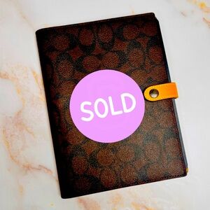 ♥︎♥︎♥︎SOLD♥︎♥︎♥︎NEW! Coach Notebook with Varsity Motif